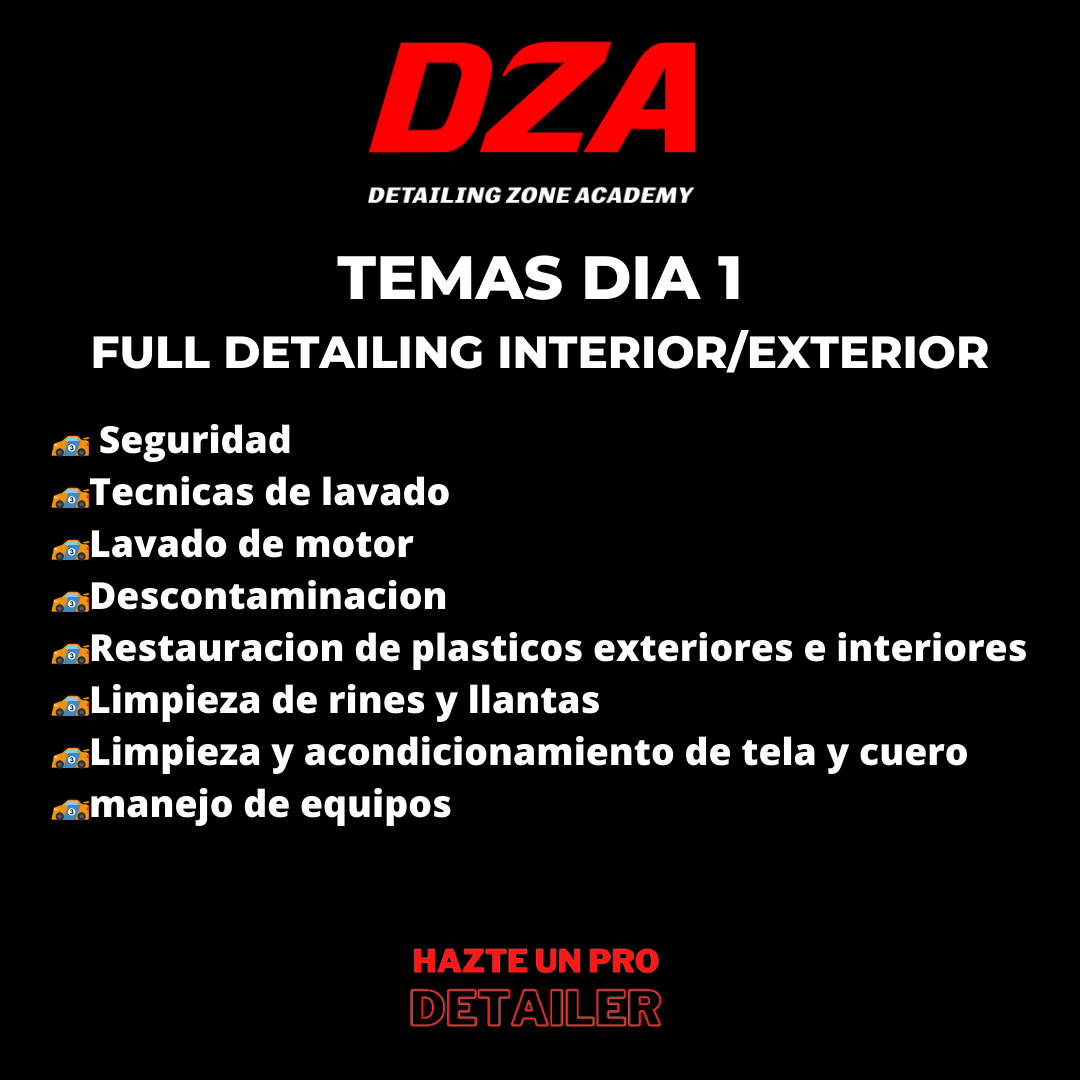 Curso de 3 días de DZA Xtreme Detailing 