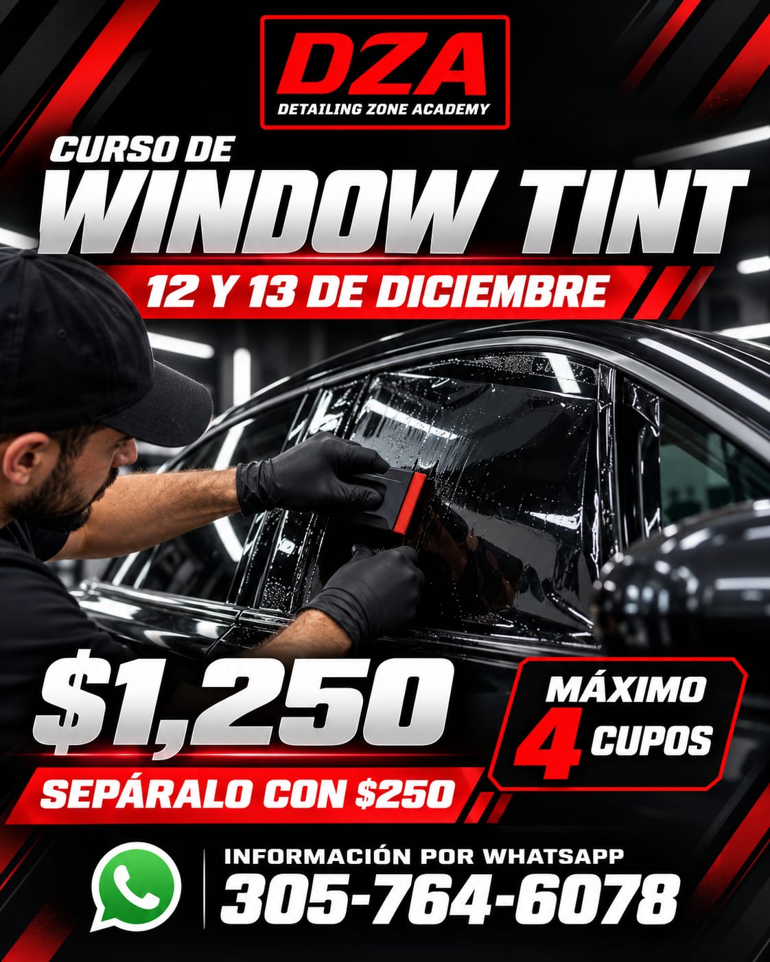 Automotive Window Tint Installation Training | Miami | December 12–13, 2026
